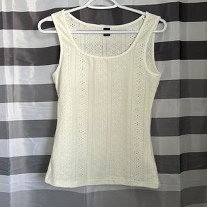 Off-White tank top, will need undershirt or could be used as a suit cover!